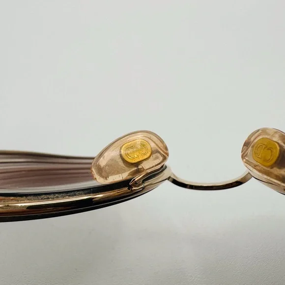 Christian Dior Gold and Black Glasses